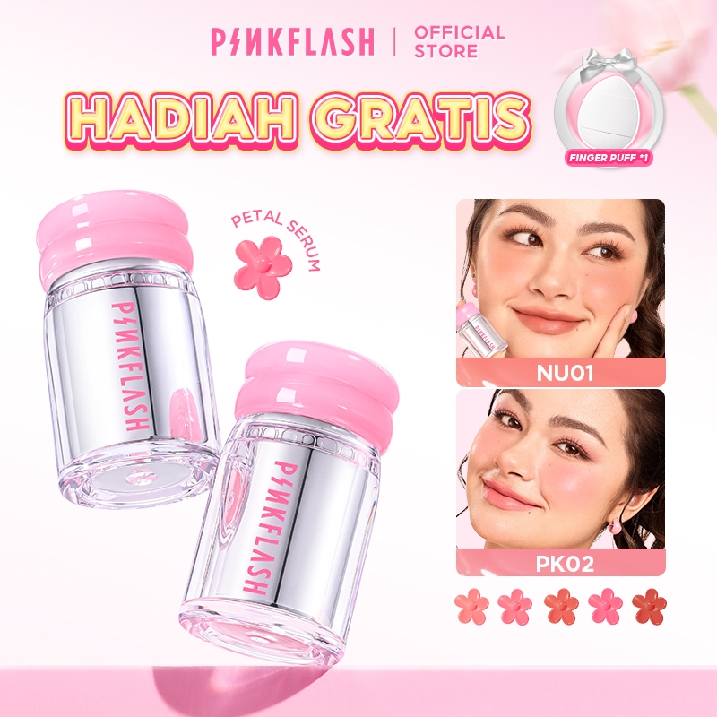 [LIVE EXCLUSIVE]Pinkflash Multi-Use Petal Blush Pot Liquid Blush Petal Serum Blendable Clump Free No