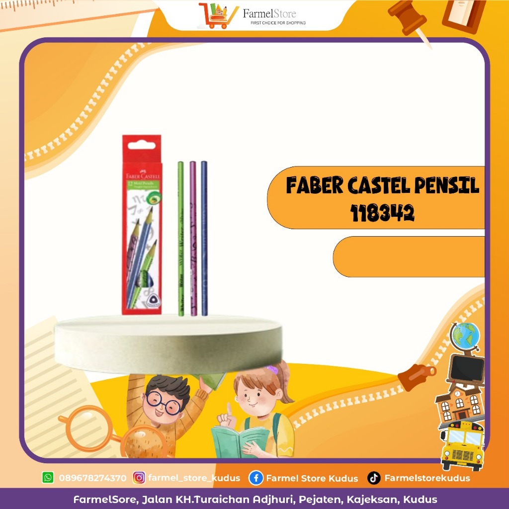 

FABER CASTELL Pensil 2B kode 118342 (Isi 3,6pcs)