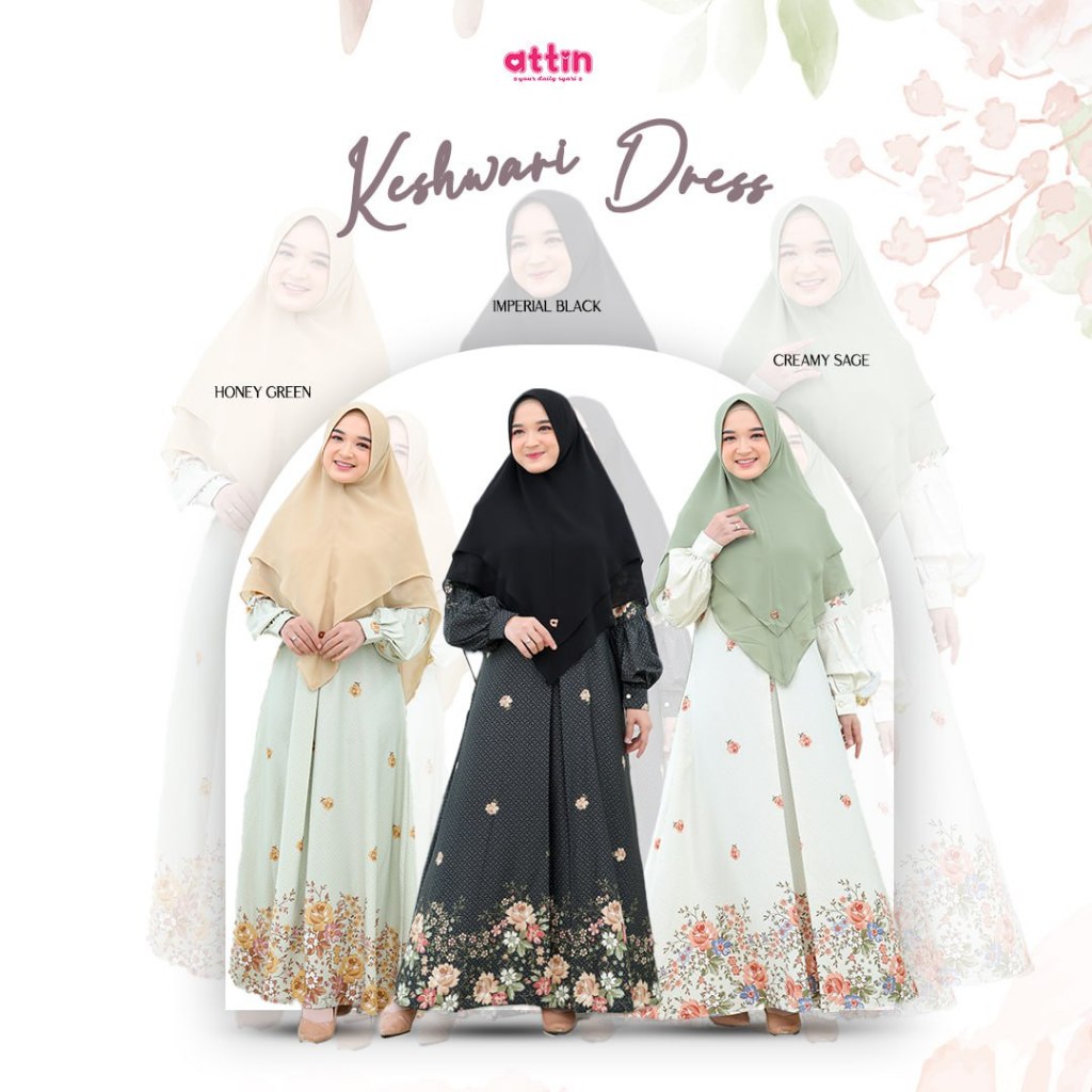 Best seller - Dress Gamis Daily By Attin Hijab bahan orzala lux I wudhu dan busui friendly