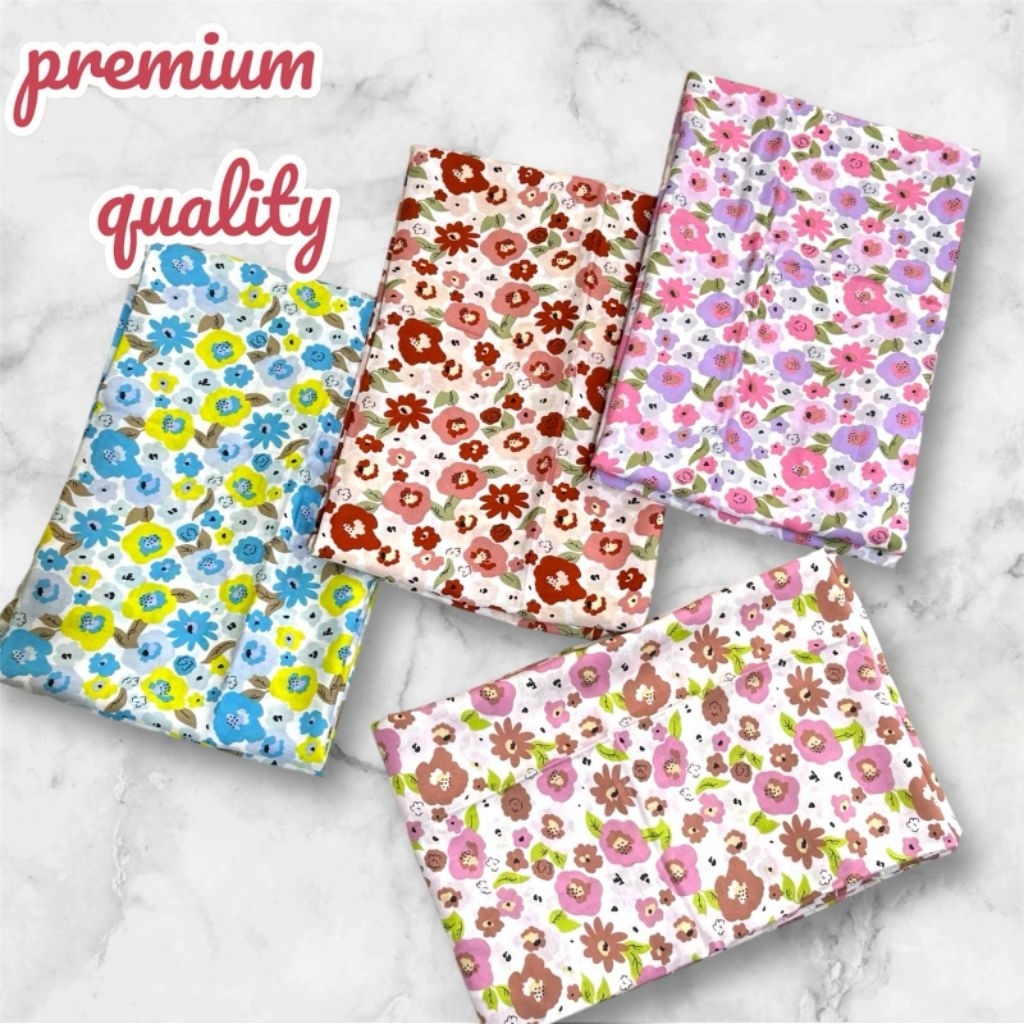 kain rayon murah motif Flower