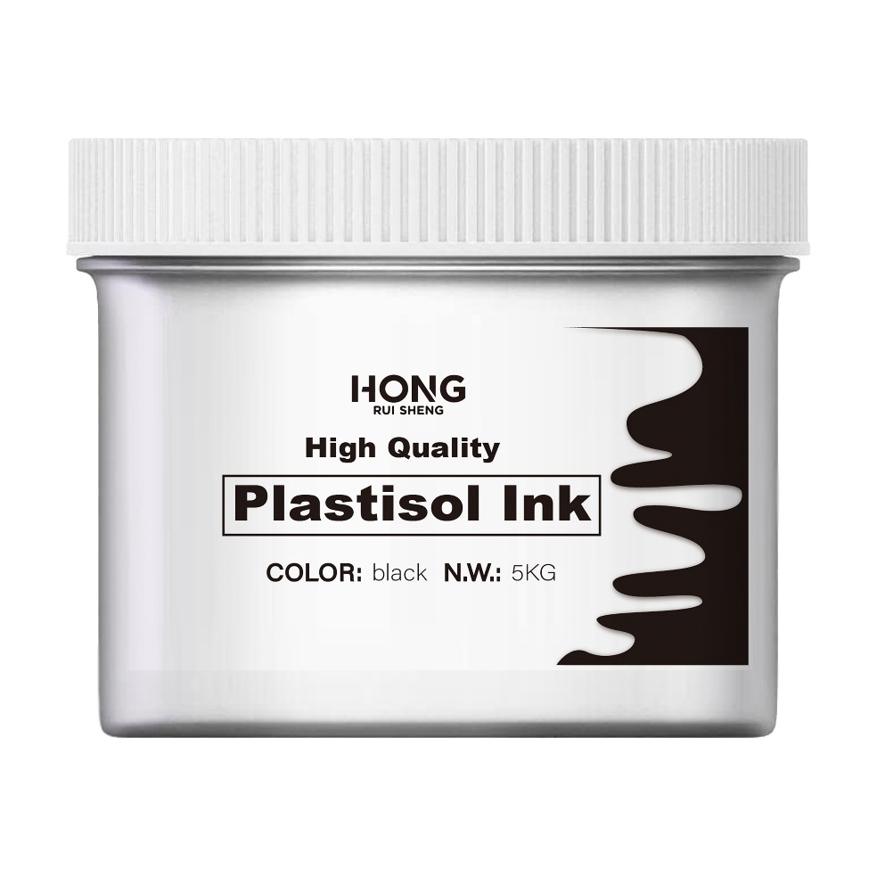 

KODE I35K HONG RUI SHENG Plastisol Hitam Tinta Sablon Brain 5KG Warna Kaya Mudah Dicetak