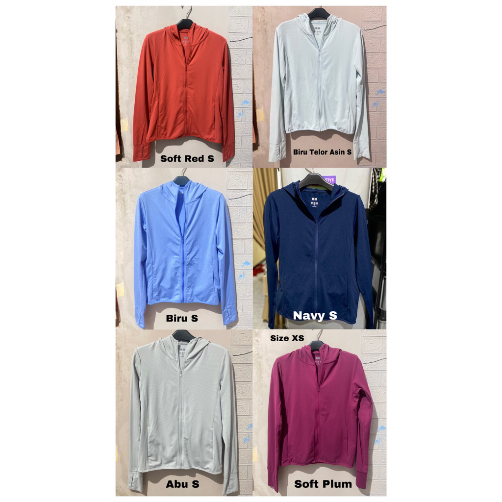 jakett Uniqlo Airism Airsm UV Protection Size XS-S Baca Describe yaa