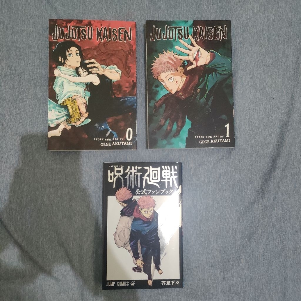 (negotiable) preloved manga/komik jujutsu kaisen jjk volume 0 & volume 1 (english ver.) official cha