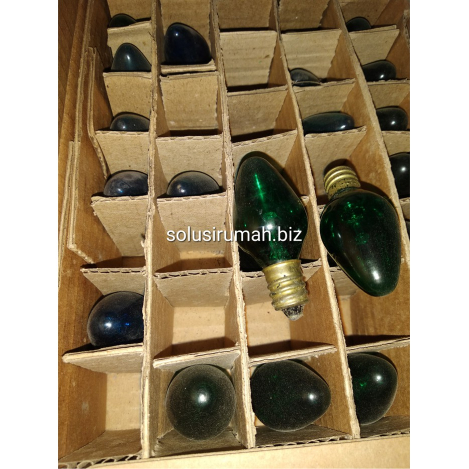 PERBIJI LAMPU LOMBOK DOP LOMPOK CABE HIJAU OR BIRU E12 GREEN E 12 MINI LAMP KECIL