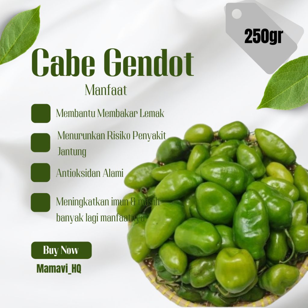 

Cabe Hijau Cabe Gendot Bandung 250 gram