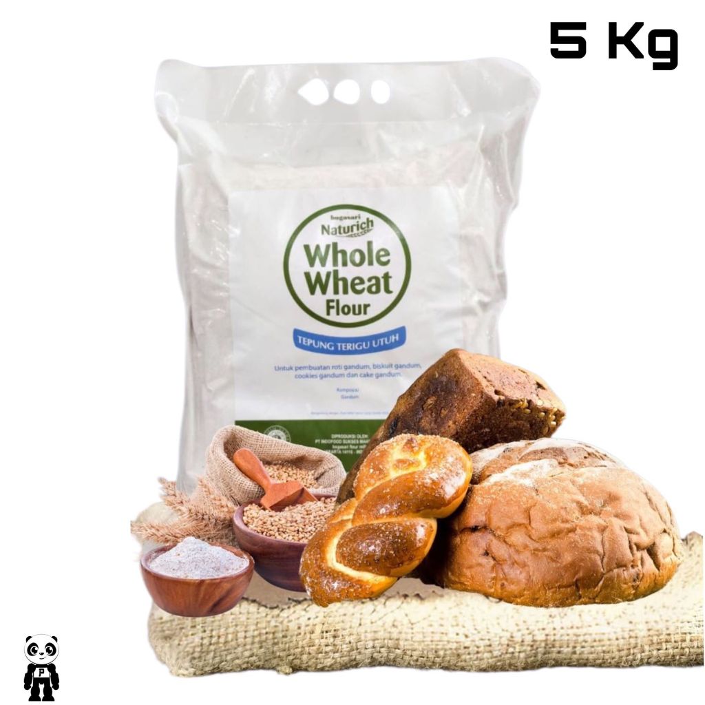 

Naturich Tepung Gandum Utuh 5 Kg Whole Wheat Flour untuk Pembuatan Roti Gandum Biskuit Gandum dan Lainnya