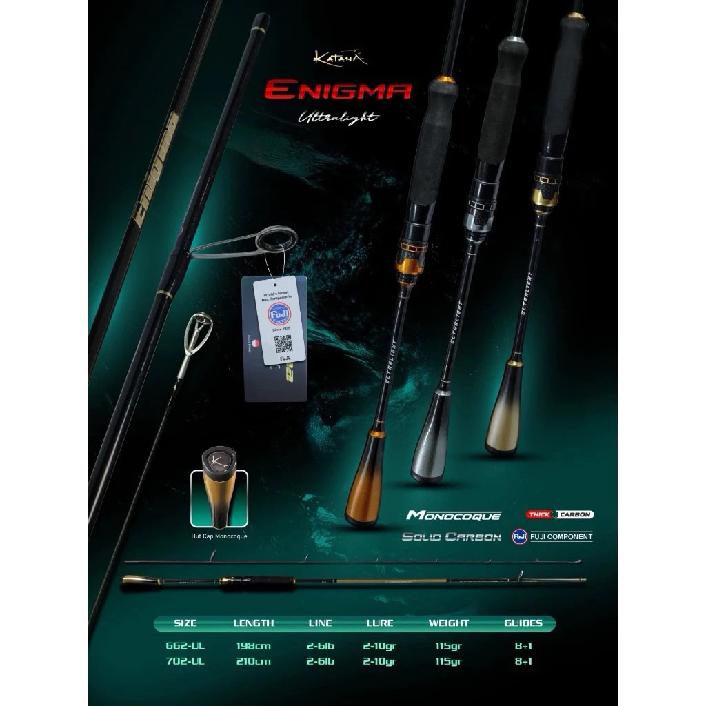 JORAN ULTRALIGHT KATANA ENIGMA 662&702 2-6LB CARBON SOLID FUJI