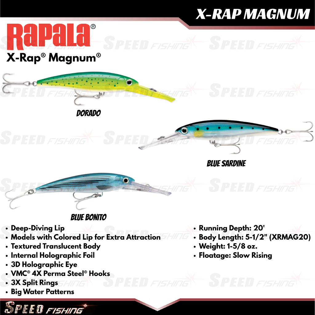 Lure Rapala X-Rap XRMAG-20 Lure Trolling