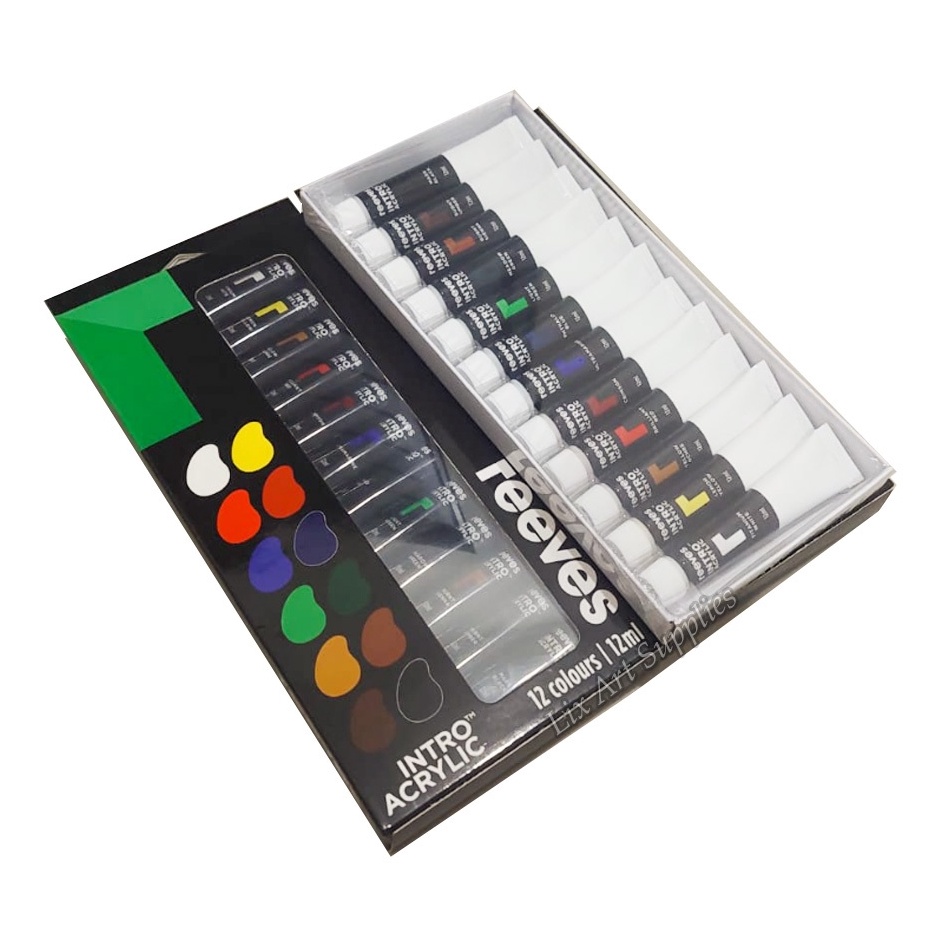 

KODE I68P Cat Akrilik Reeves 12 Warna Reeves Acrylic Intro 12x12ml Set