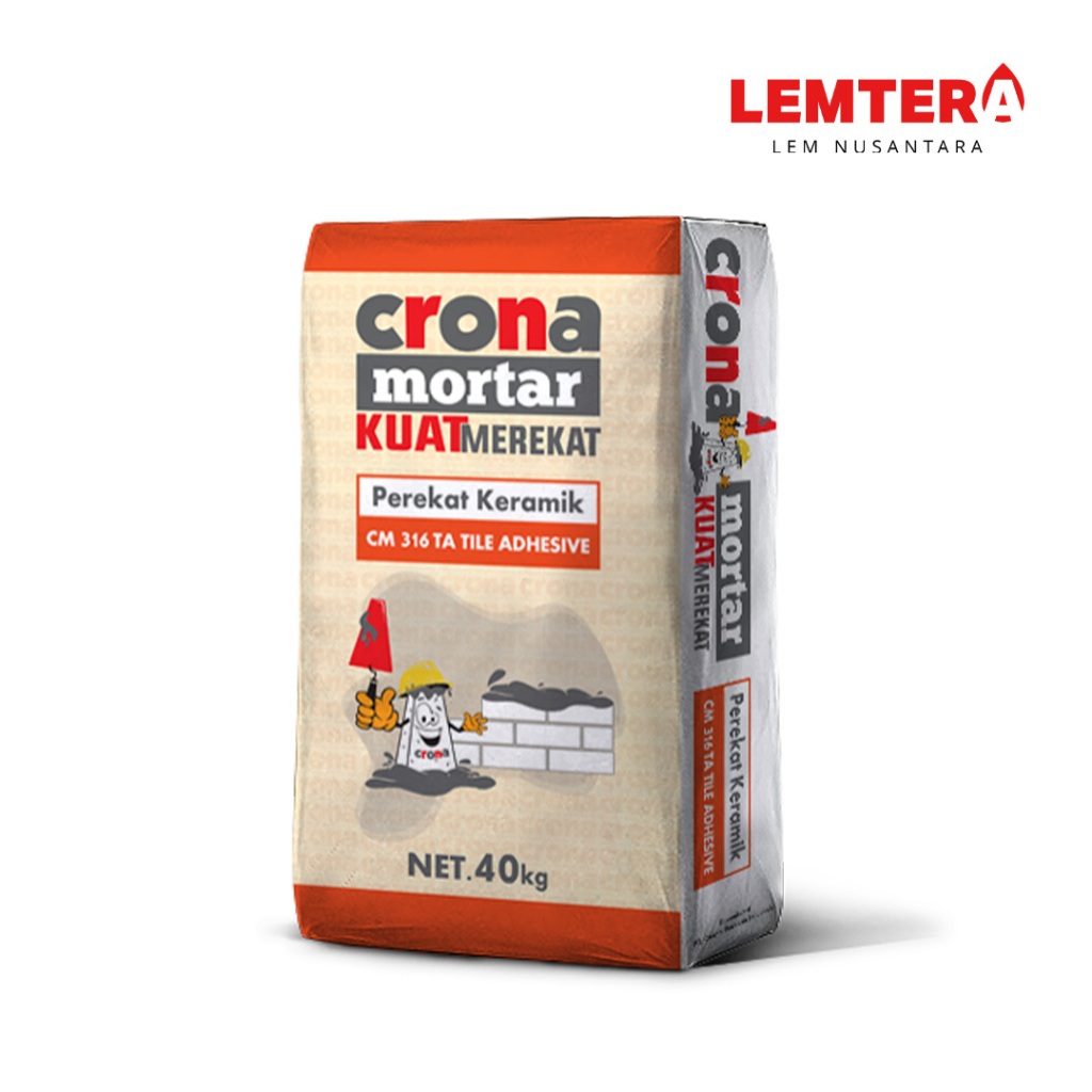 Crona Semen Mortar Tile Adhesive 40kg - Perekat Keramik & Granit
