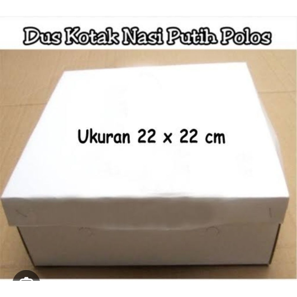 

Dus Nasi polos Putih 22x22