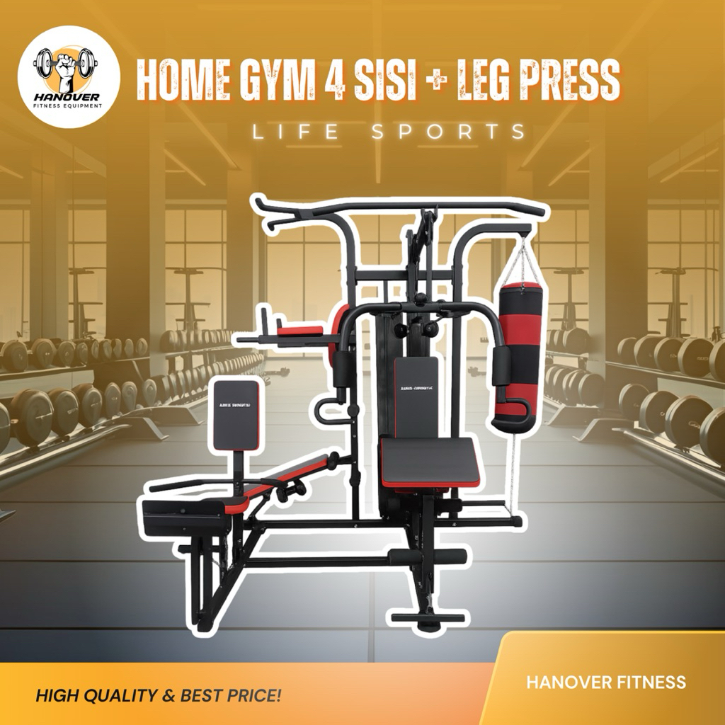 HANOVER FITNESS | home gym 4 sisi lifesports alat fitness rumah 100% ORIGINAL [BERGARANSI]