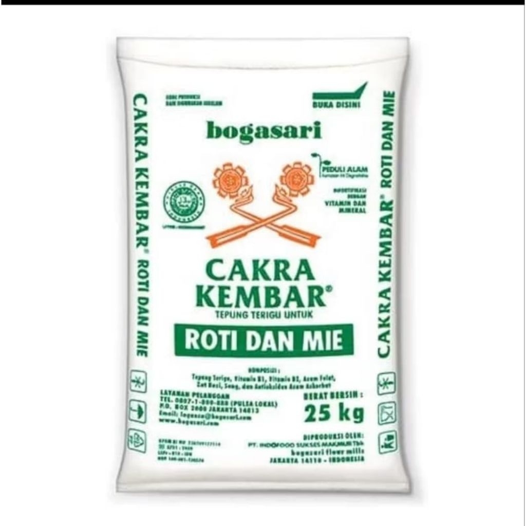 

TEPUNG TERIGU CAKRA KEMBAR 25KG (KHUSUS INSTAN(
