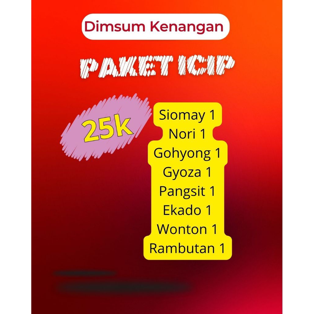 

Dimsum Kenangan - Paket Icip isi 8pcs