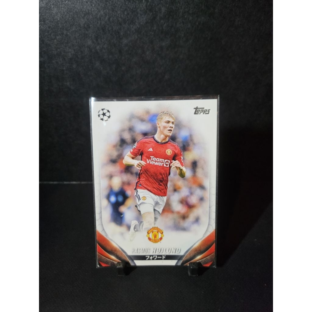 Manchester United 23/24 Base UCL Rasmus Højlund Japan Card [Topps Official]