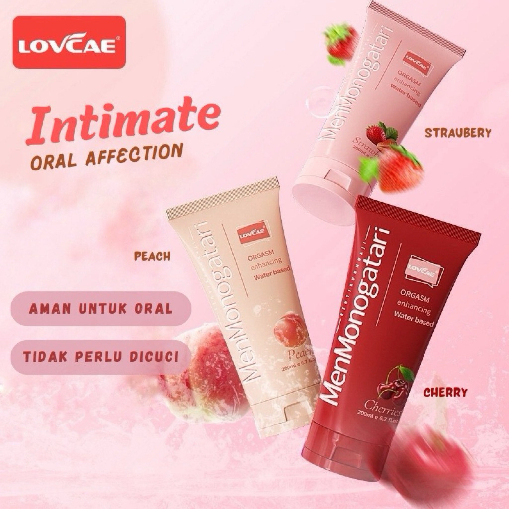 Tulustokoku Strawberry Peach Cherry Love Menmonogatari Lubricant Original Silk Touch Love Monogatari