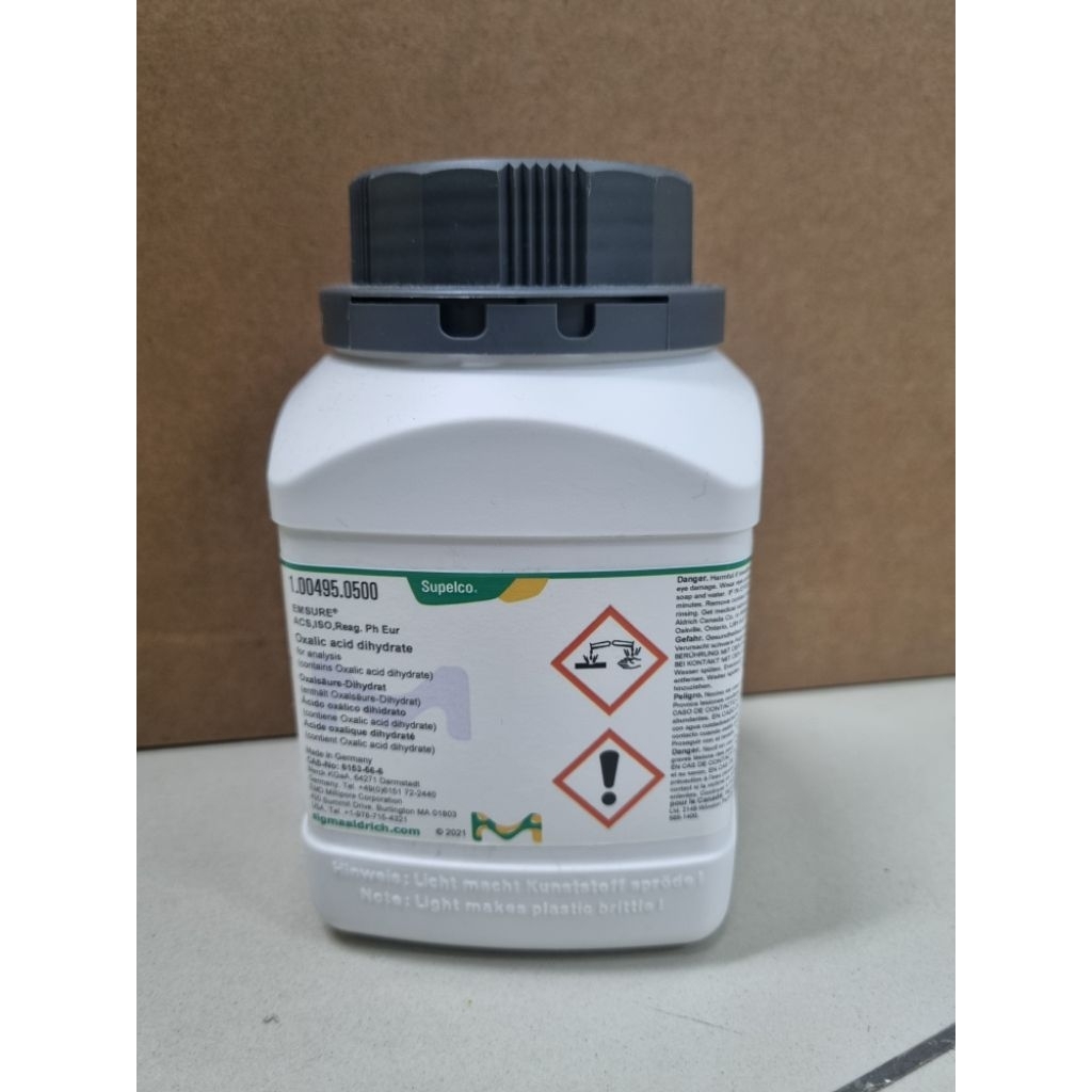 Oxalic acid dihydrate for analysis 1.00495 kemasan 500 gram