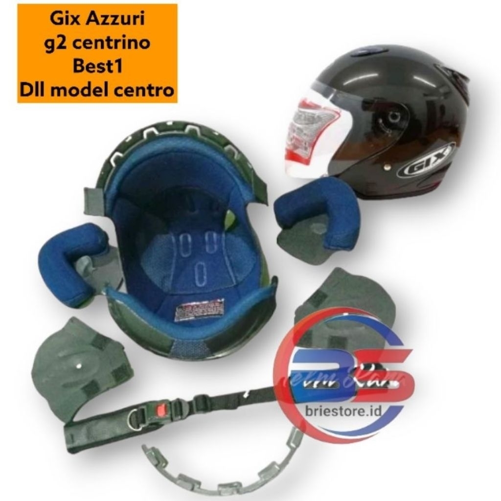 Busa helm Universal Gix Centro Gix Azzuri G2 Centrino Busa Pipi Daleman Set INK Centro Ukuran L M