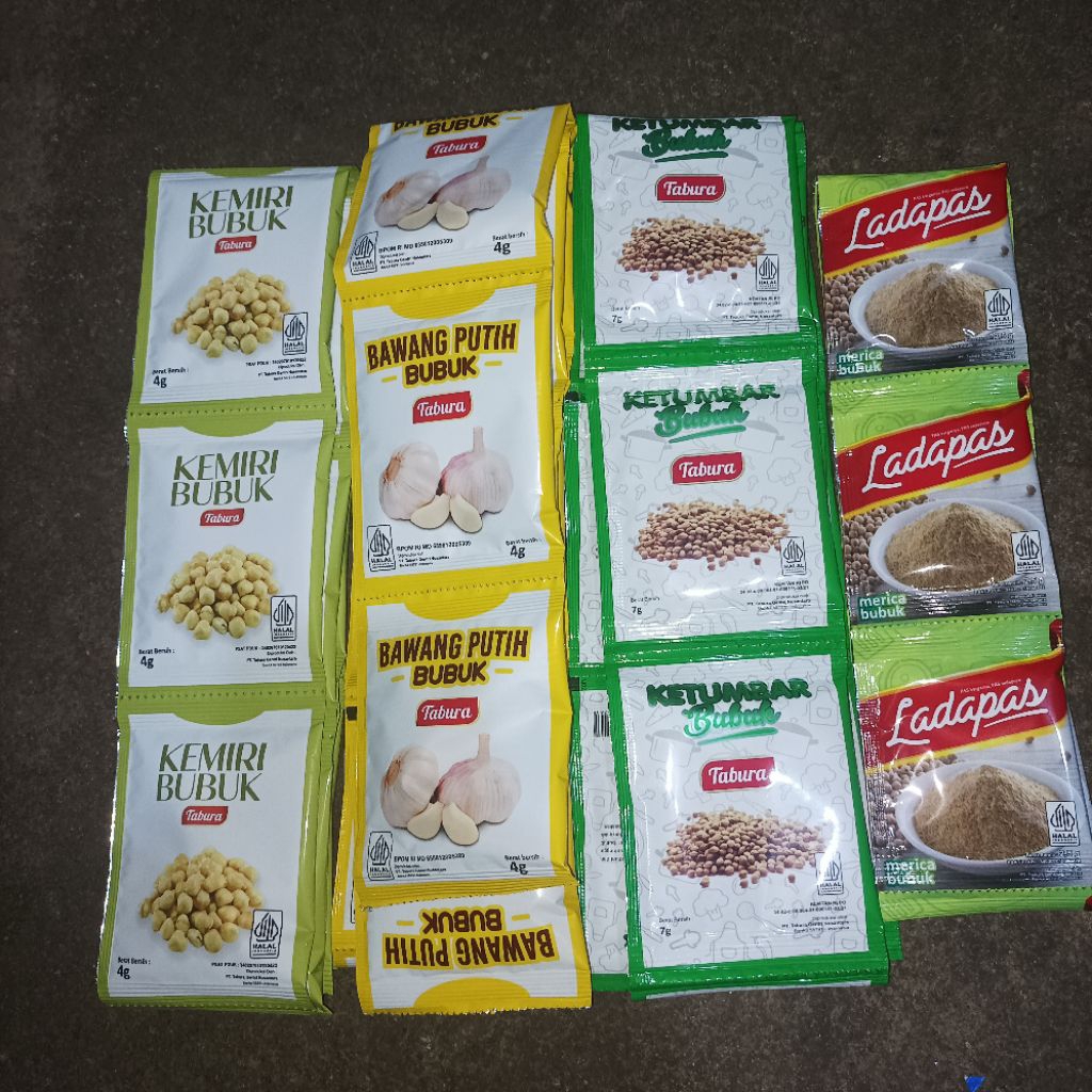 

PAKET kemiri, bawang putih, ketumbar, merica BUBUK TABURA