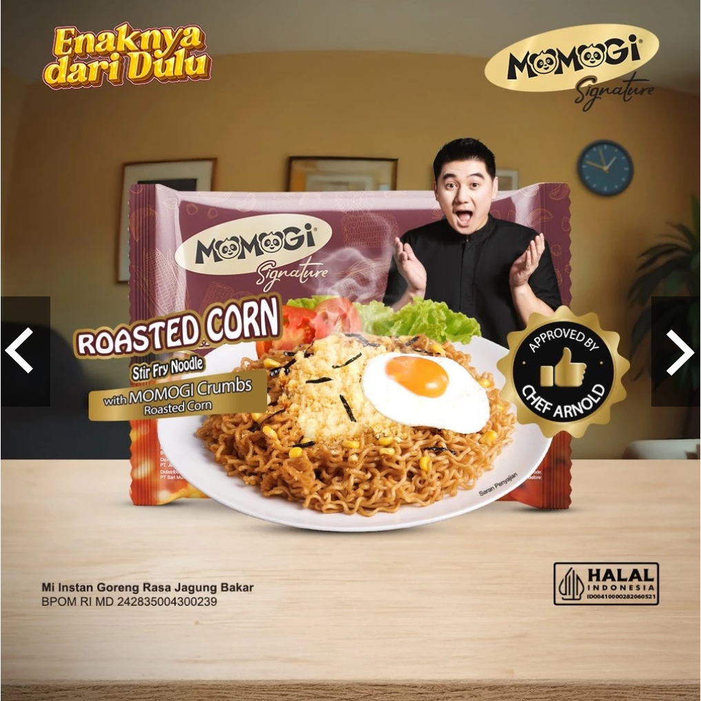 

MOMOGI Signature Instant Noodle Mie Instan Rasa Roasted Corn / Cheese Curry @110 gr
