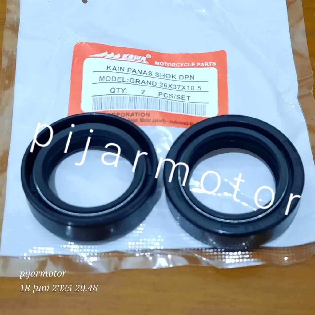 Sepasang Seal Shock Depan Grand Suzuki RC 80 100 Bravo Crystal (Kawa)