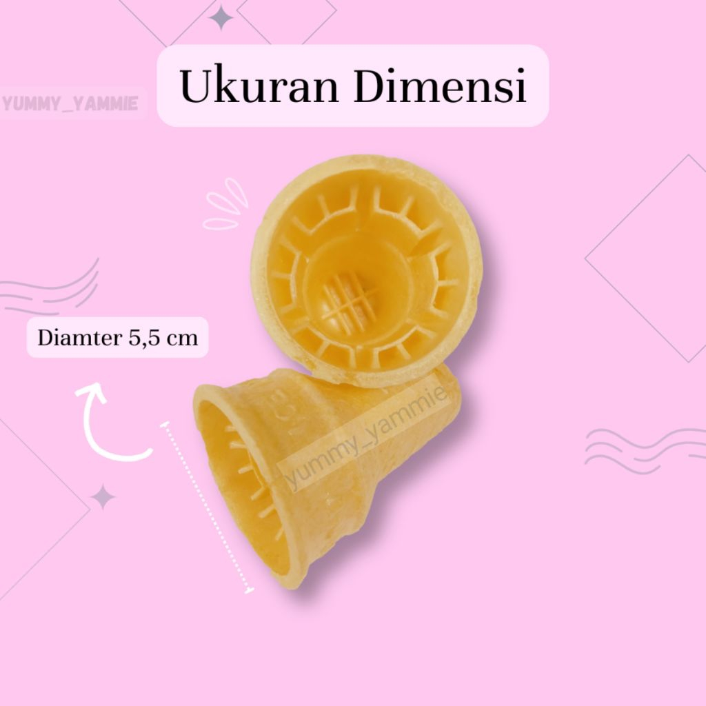 

Cone Es Krim / Ice Cream / McDonald 5,5 cm 100 Pcs