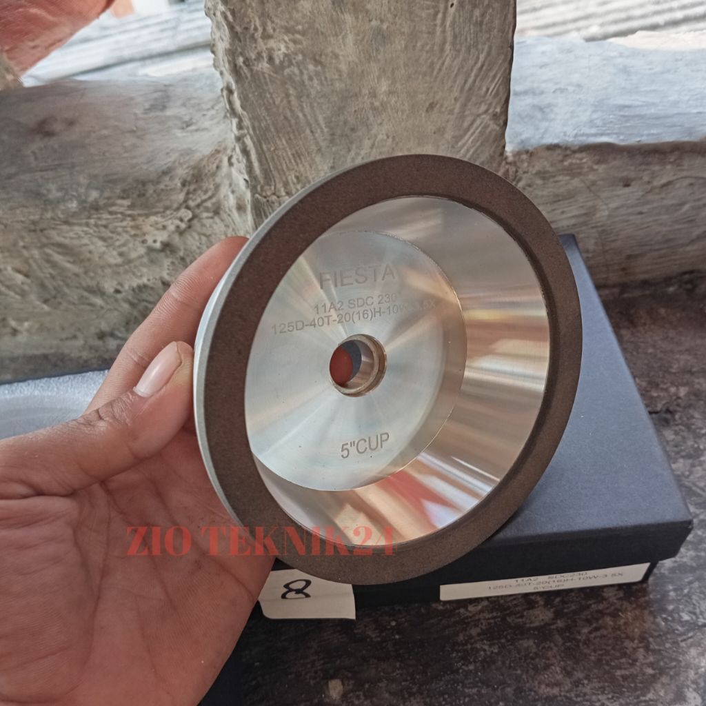 Batu Gerinda Asah Mangkok 3" 4" 5" FIESTA Diamond Wheel Cup -5inch