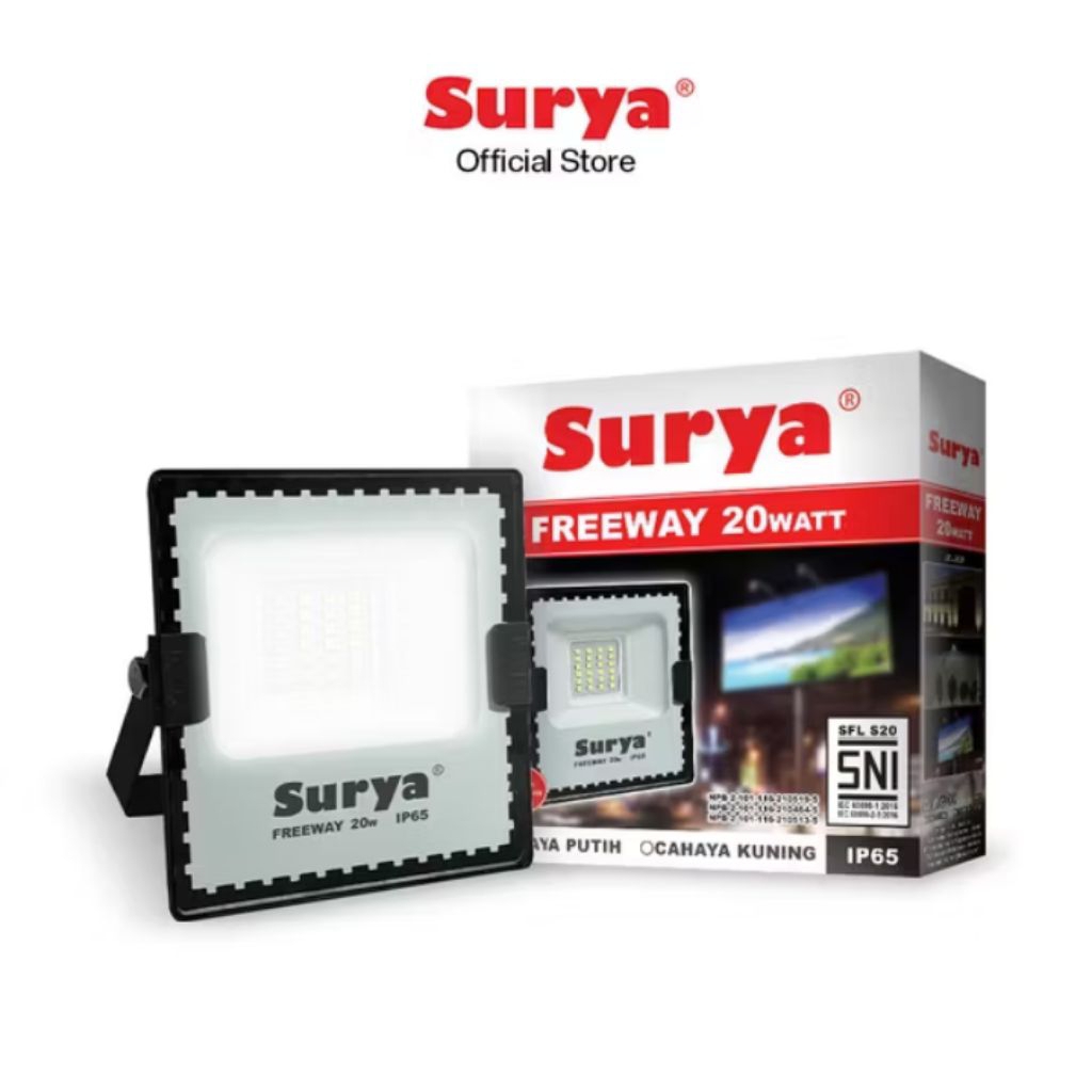 Lampu sorot Led 20watt Surya Freeway putih/kuning