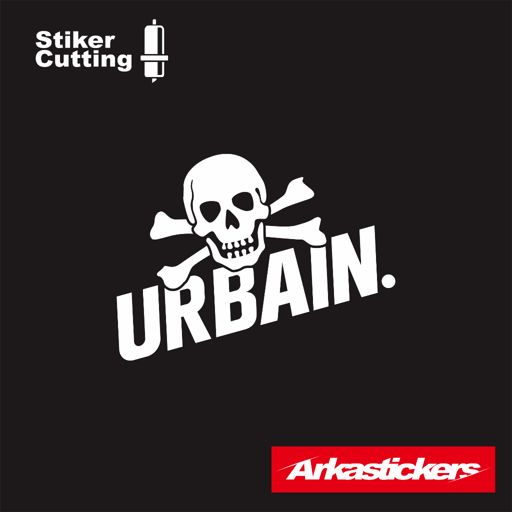 Stiker Cutting URBAIN untuk Motor Mobil Helm dll bisa menyala apabila terkena cahaya - Stiker URBAIN