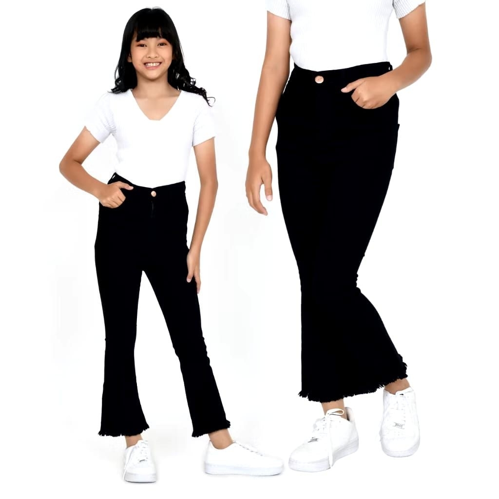 Higwaist Jeans Cutbray Anak Tanggung 24-26 Jeans Stretch 12oz