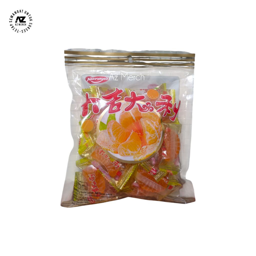 

Permen Jelly Jeruk Naraya 500g (DaJiDaLi) - Permen Lunak Rasa Jeruk