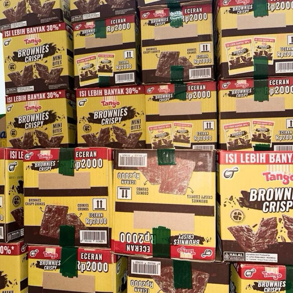 

TANGO BROWNIES CRISPY ISI 40 PACKS @12GR Coklat Crispy Gurih