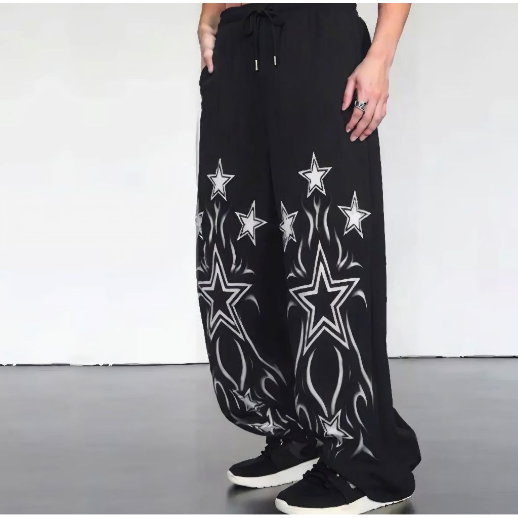 Celana Sweat Pants Pria & Wanita Celana Panjang STARS FIRE Long Sleepe Pants Celana Panjang Bawahan 