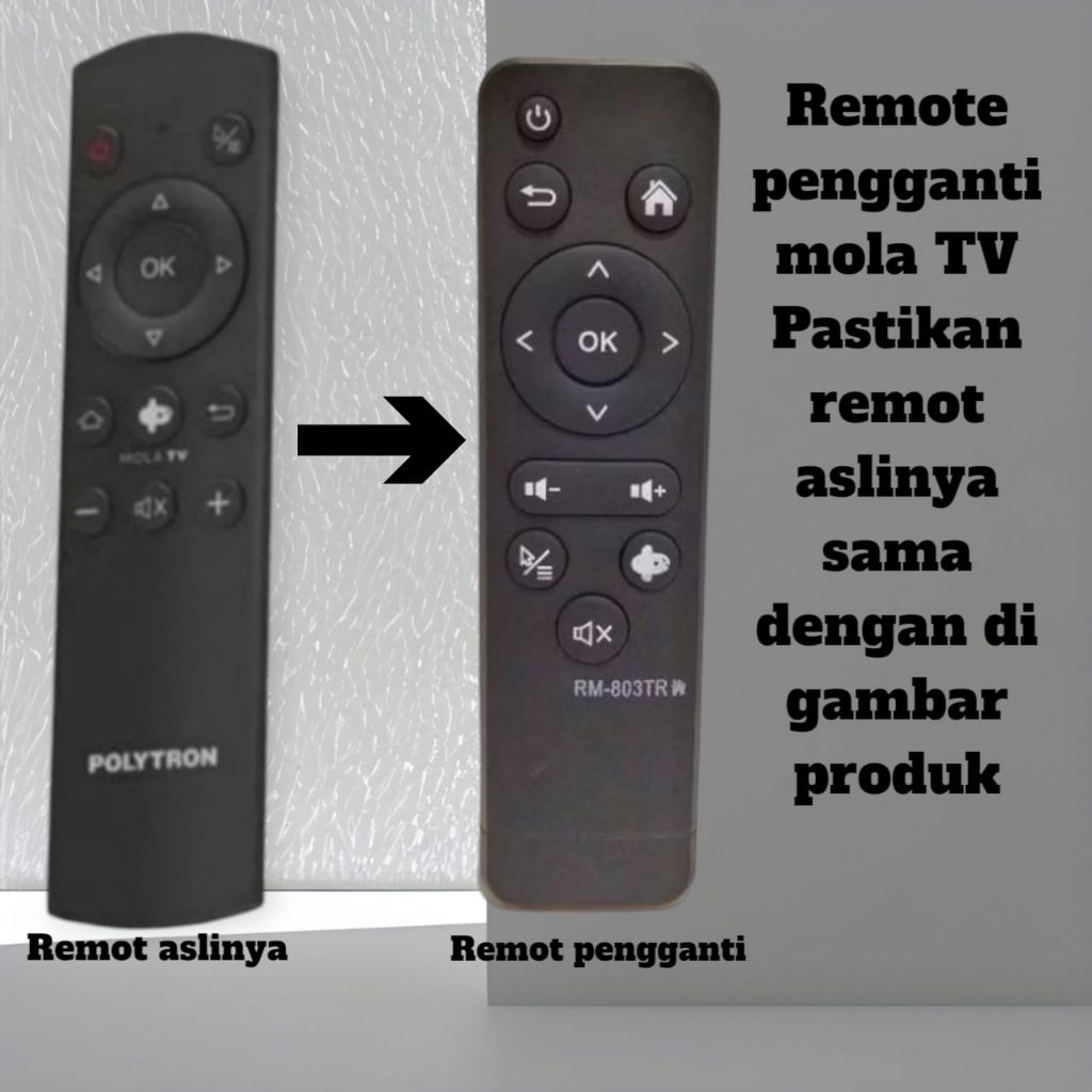 Remote tv polytron mola tv/Remot pengganti mola tv