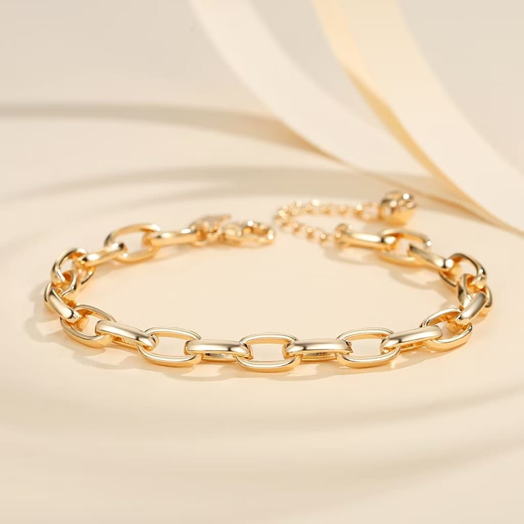 gelang rantai lapis mas titanium