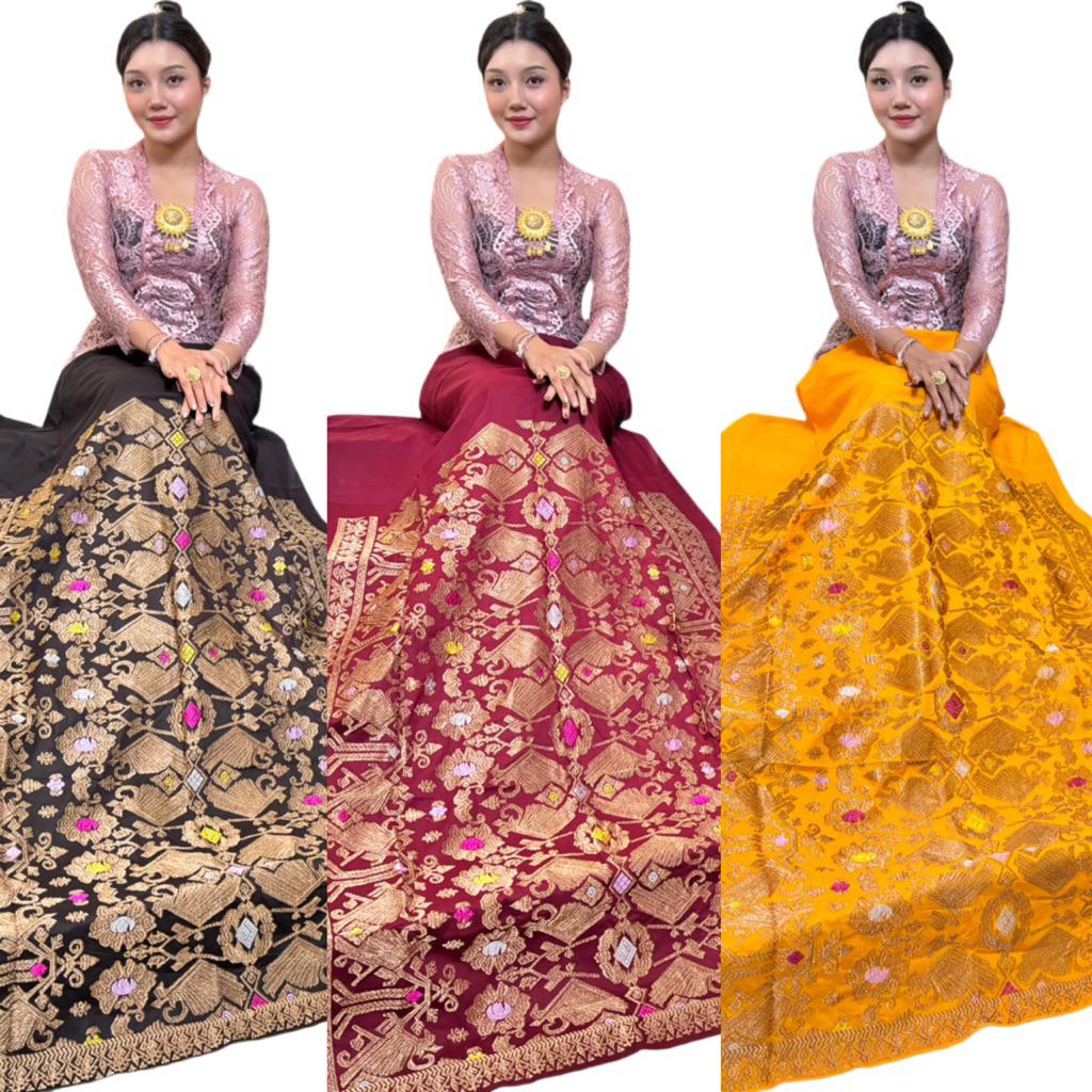 KAMEN LEMBARAN SONGKET BALI PREMIUM BORDIR
