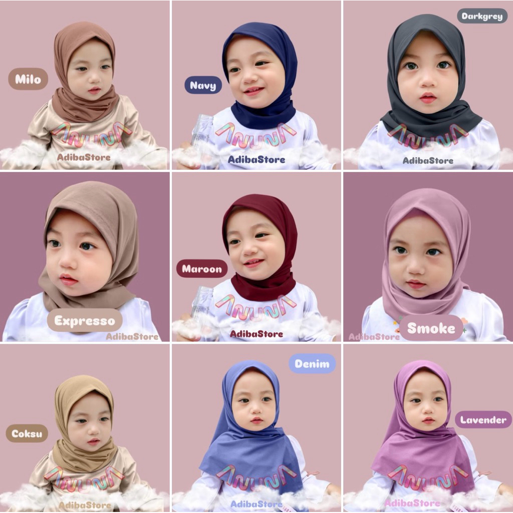 Jilbab Segitiga Anak Jersey Pashmina Instan Jersey Anak Hijab Segitiga Instan