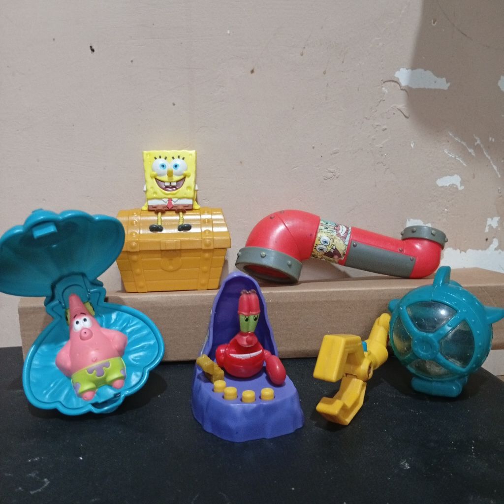 happy meal toys spongebob set