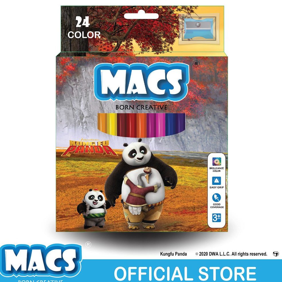 

KODE C5T MACS Pensil warna Macs Kung Fu Panda 24 warna Color pencil