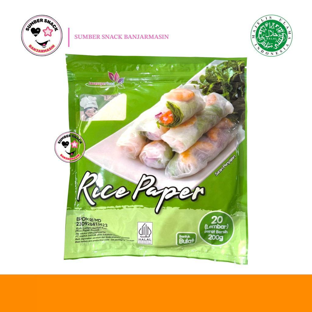 

Rice Paper Kulit Lumpia Bentuk Bulat (Isi 20Lembar/Pack) (200g)