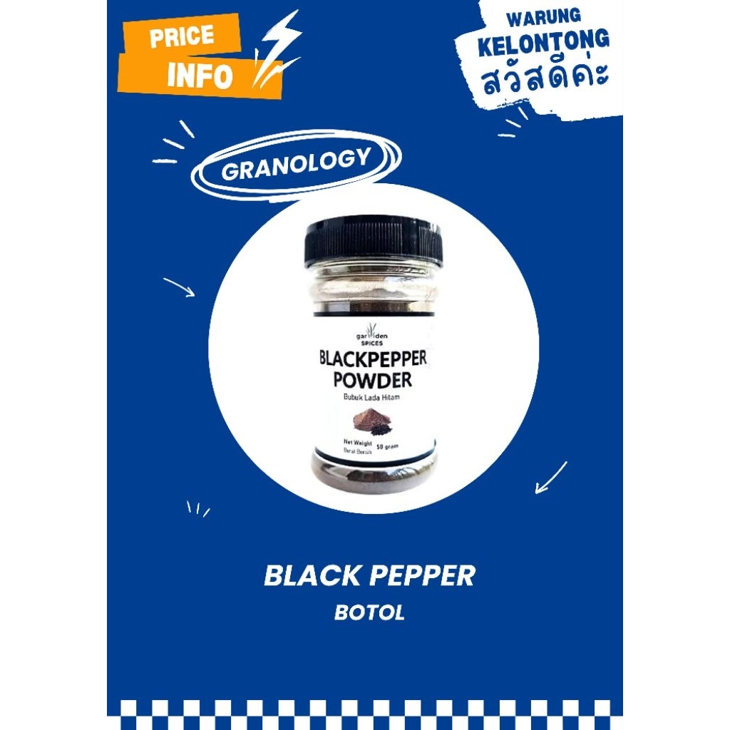 

BLACKPEPPER POWDER WHITEPEPPER POWDER GARLIC POWDER