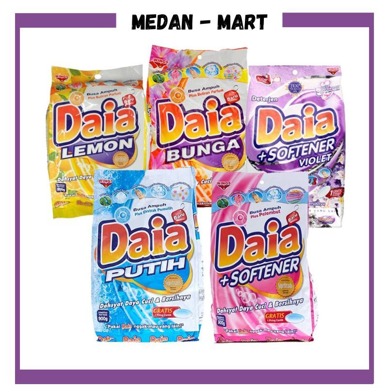 daia pembersih pakaian bubuk 850gram deterjen daia bubuk