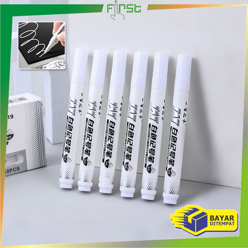 

FH-A121 Spidol Putih Pena Graffiti Tinta Permanen Tahan Air Tidak Luntur / Spidol Marker Putih Lukisan Sepidol Waterproof