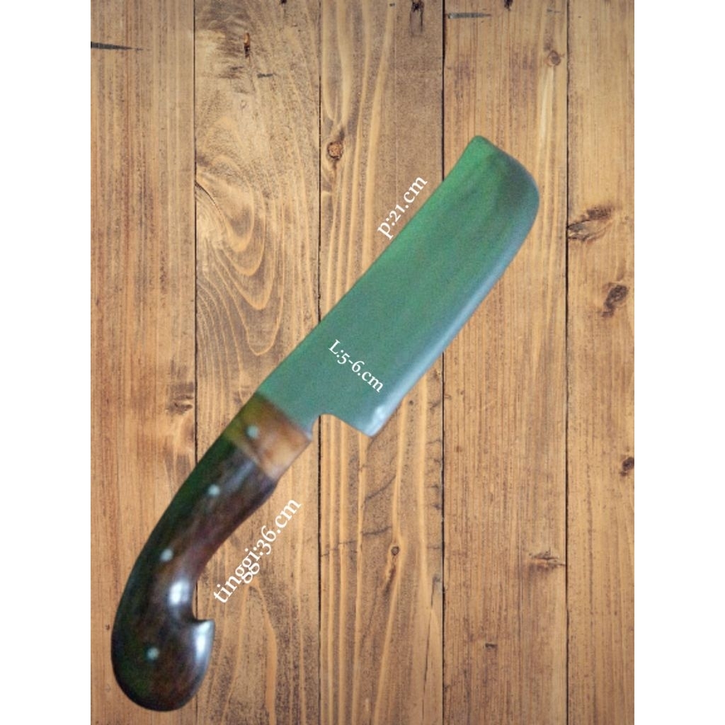 golok pemotong bambu super tajam baja asli