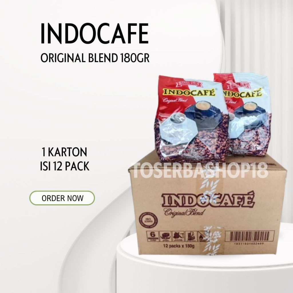 

Indocafe Original Blend 180gr Refil / 1 Karton isi 12 Pcs
