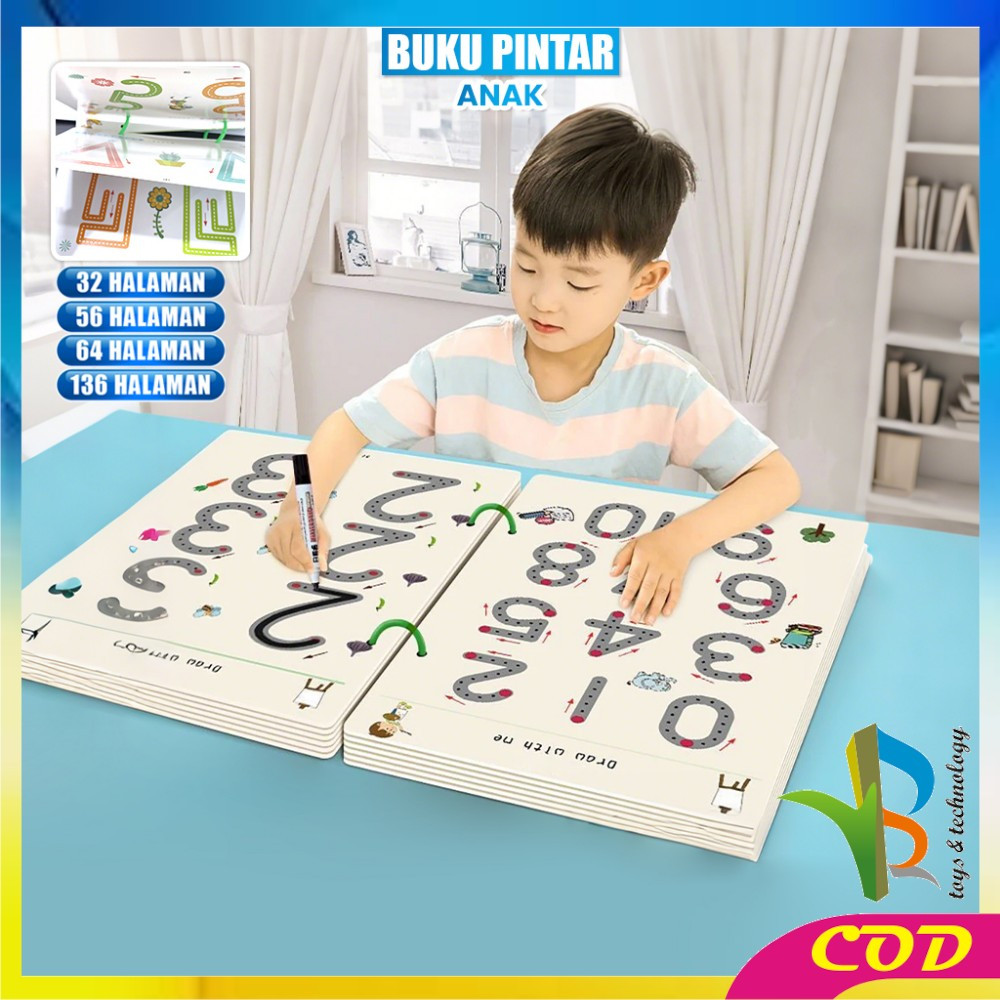 

RB-M386 Mainan Edukasi Menggambar Latihan Menulis Titik Dapat Dihapus Buku Set Magical Tracing Workbook / Buku Kerja Penelusuran Ajaib Anak Serbaguna