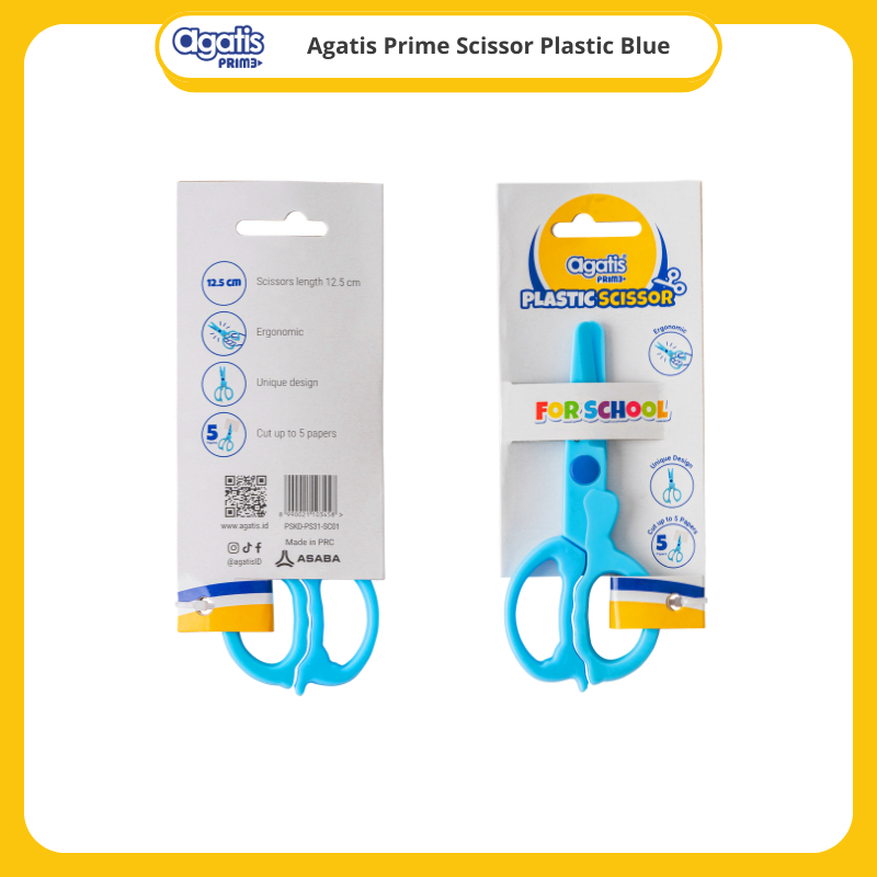 

Gunting Kertas plastik AGATIS PRIME/GUNTING kertas Plastik untuk Anak Pemula TK SD