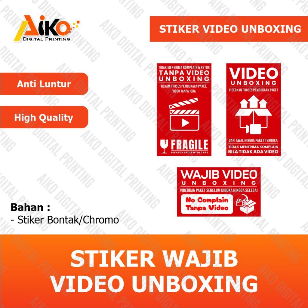 

STIKER WAJIB VIDEO UNBOXING | STIKER TAMBAHAN PAKET OLSHOP | STIKER UNBOXING MURAH