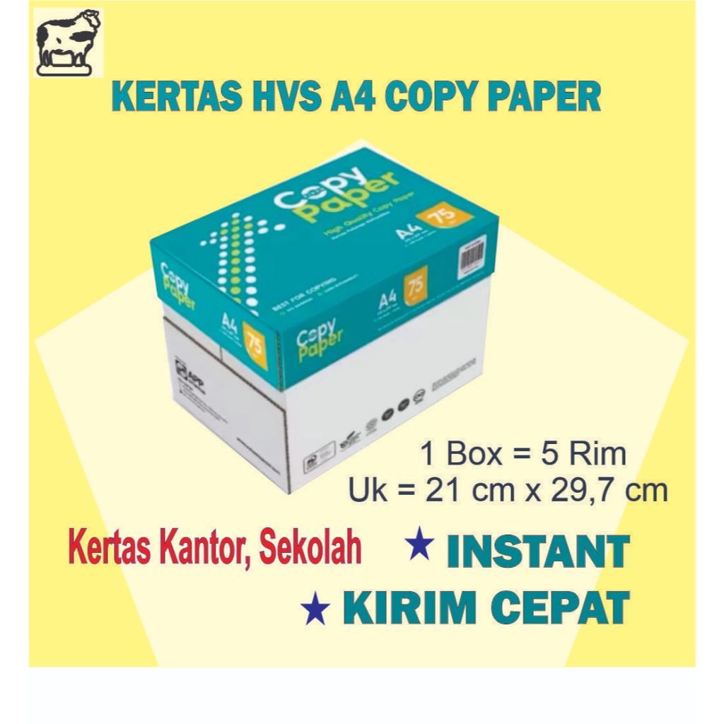 

Kertas HVS Copy Paper A4 75 Gram Kertas Kantor, Sekolah, Kampus, Cocok Untuk Percetakan, Fotocopy