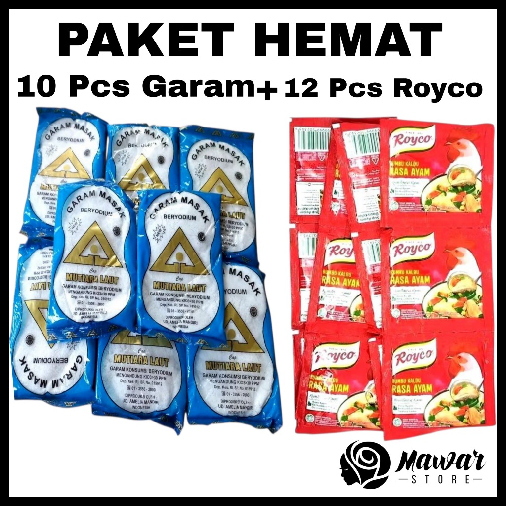 

PAKET HEMAT 10 PCS GARAM + 12 PCS ROYCO
